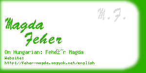 magda feher business card